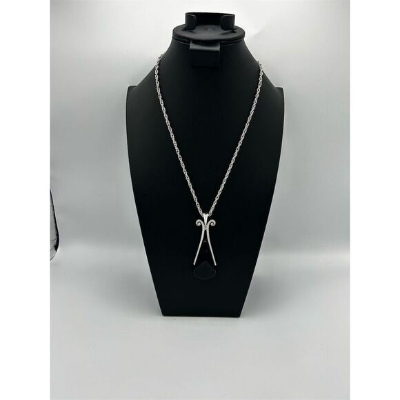Avon Jewelry - Vintage Avon Black Teardrop Pendant Necklace Statement Jewelry